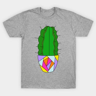 Cute Cactus Design #110: Armatocereus Cactus In A Neon Pot T-Shirt